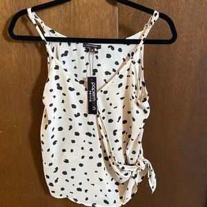 Papermoon faux wrap blouse.